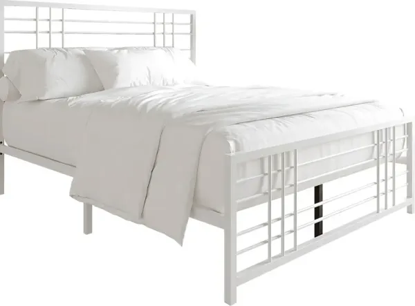 Alpires White Twin Bed