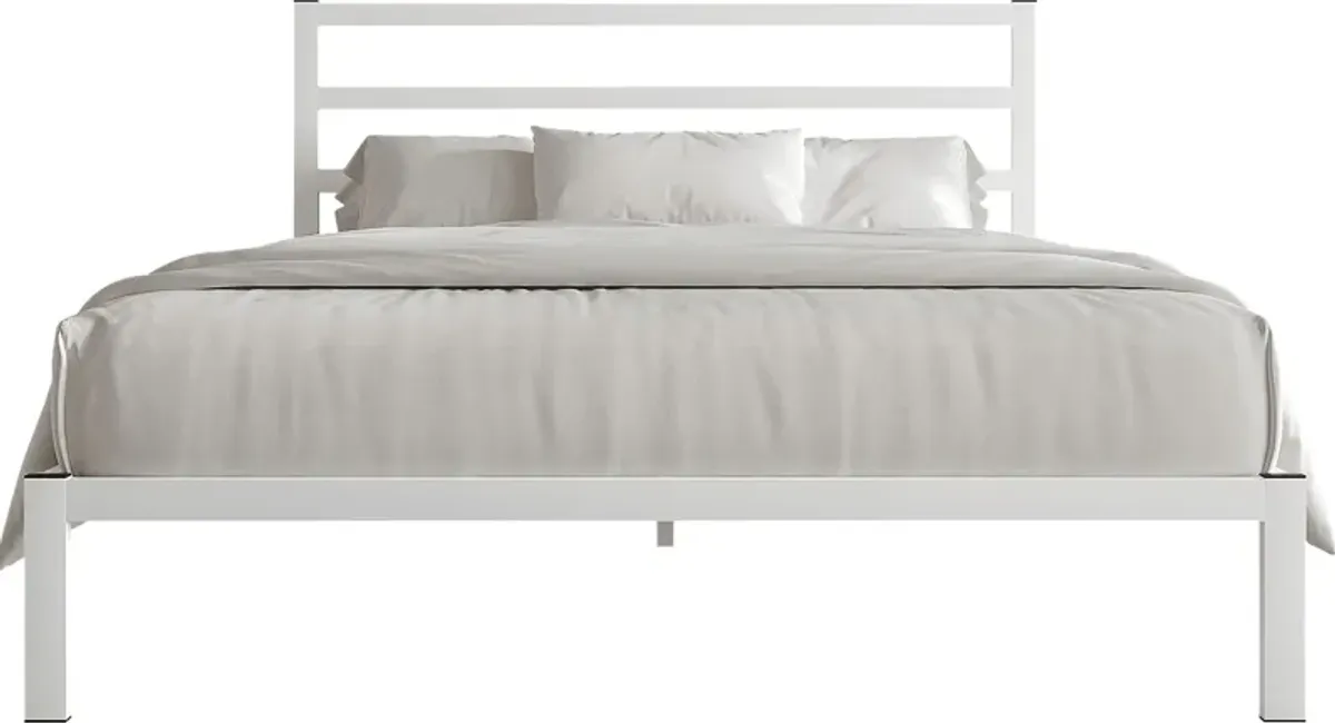 Mazefruit White Twin Bed