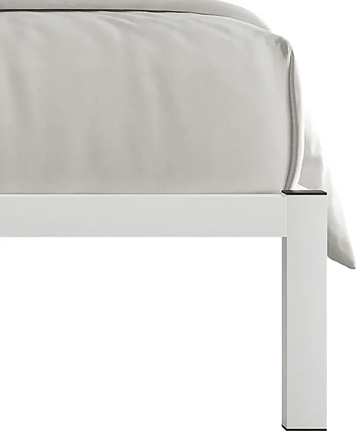 Mazefruit White Twin Bed