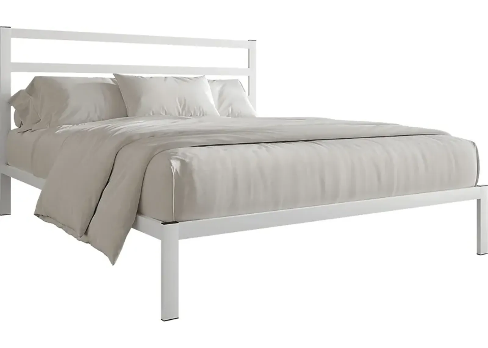 Mazefruit White Twin Bed