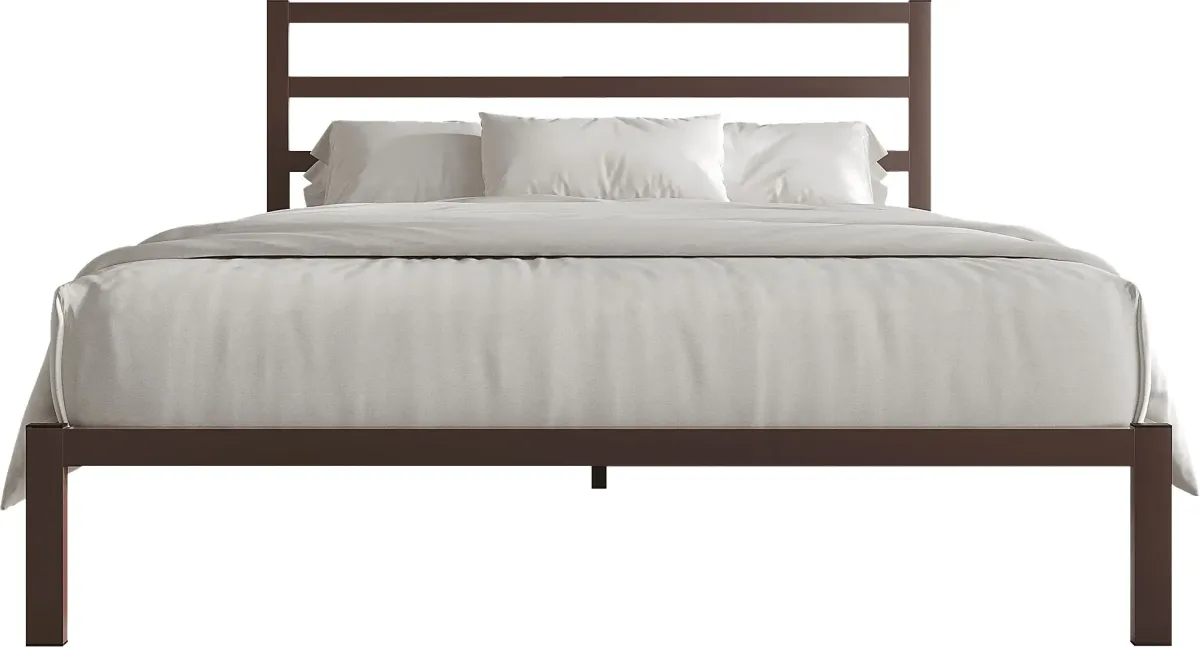 Mazefruite Brown Twin Bed