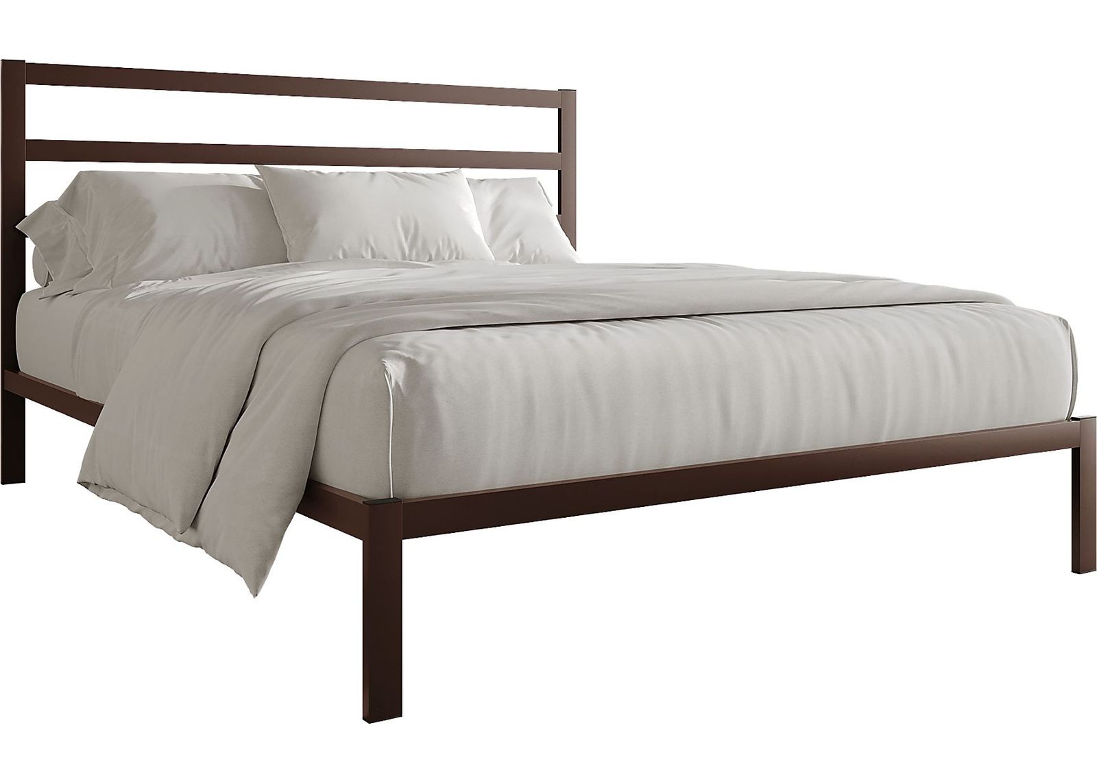 Mazefruite Brown Twin Bed