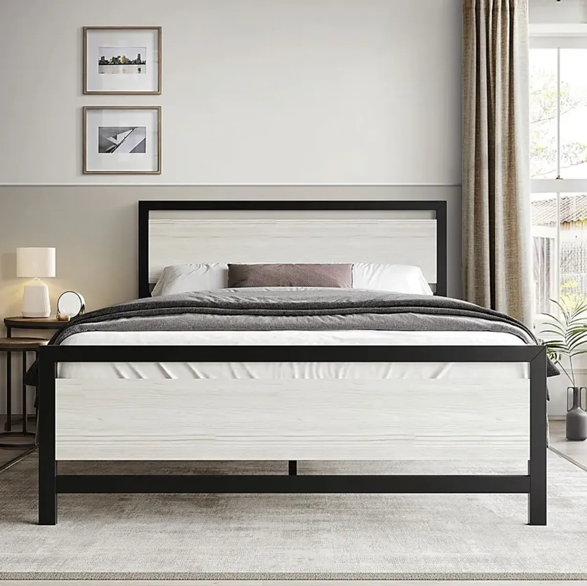 Diamondbite Gray Twin Bed