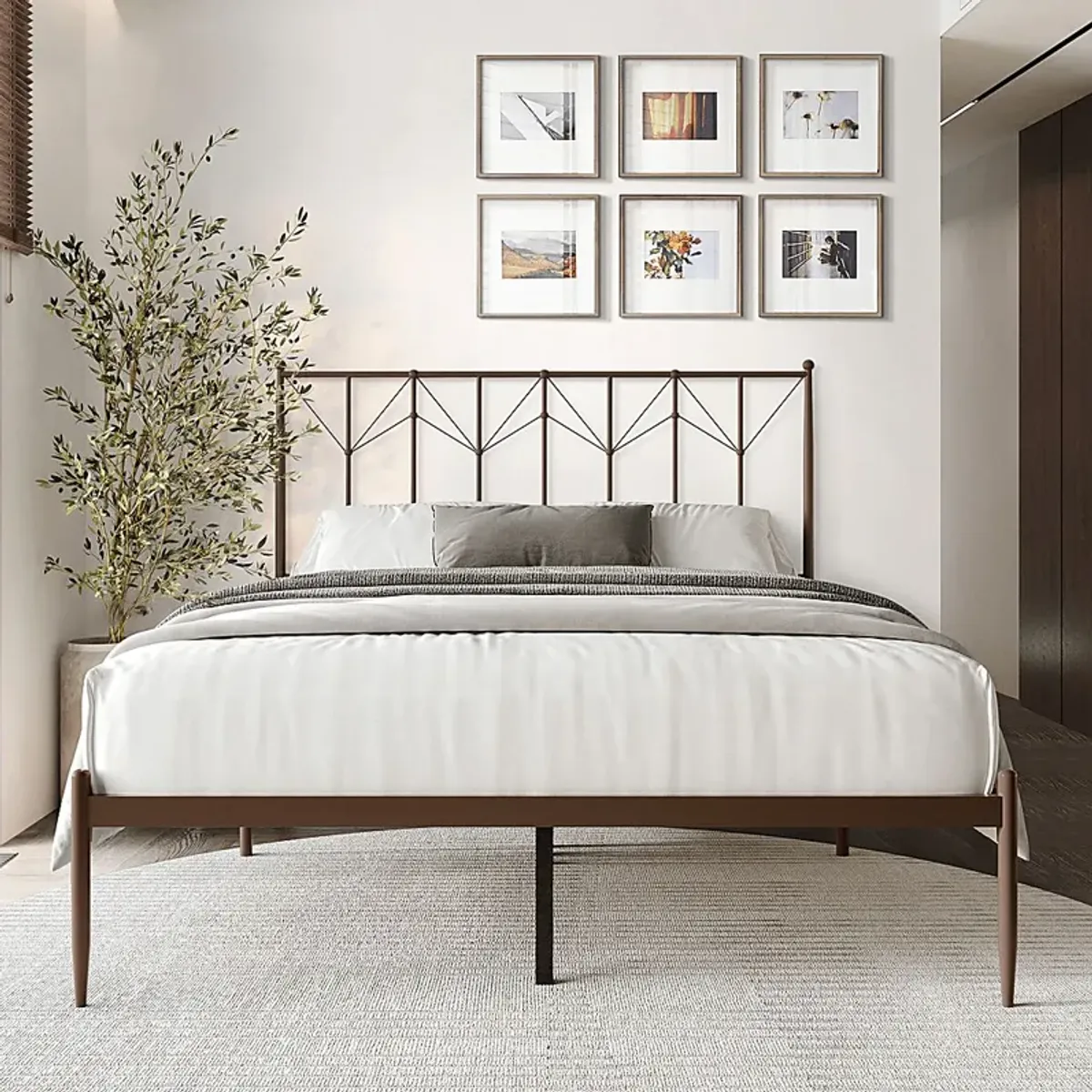 Yewair Brown Twin Bed