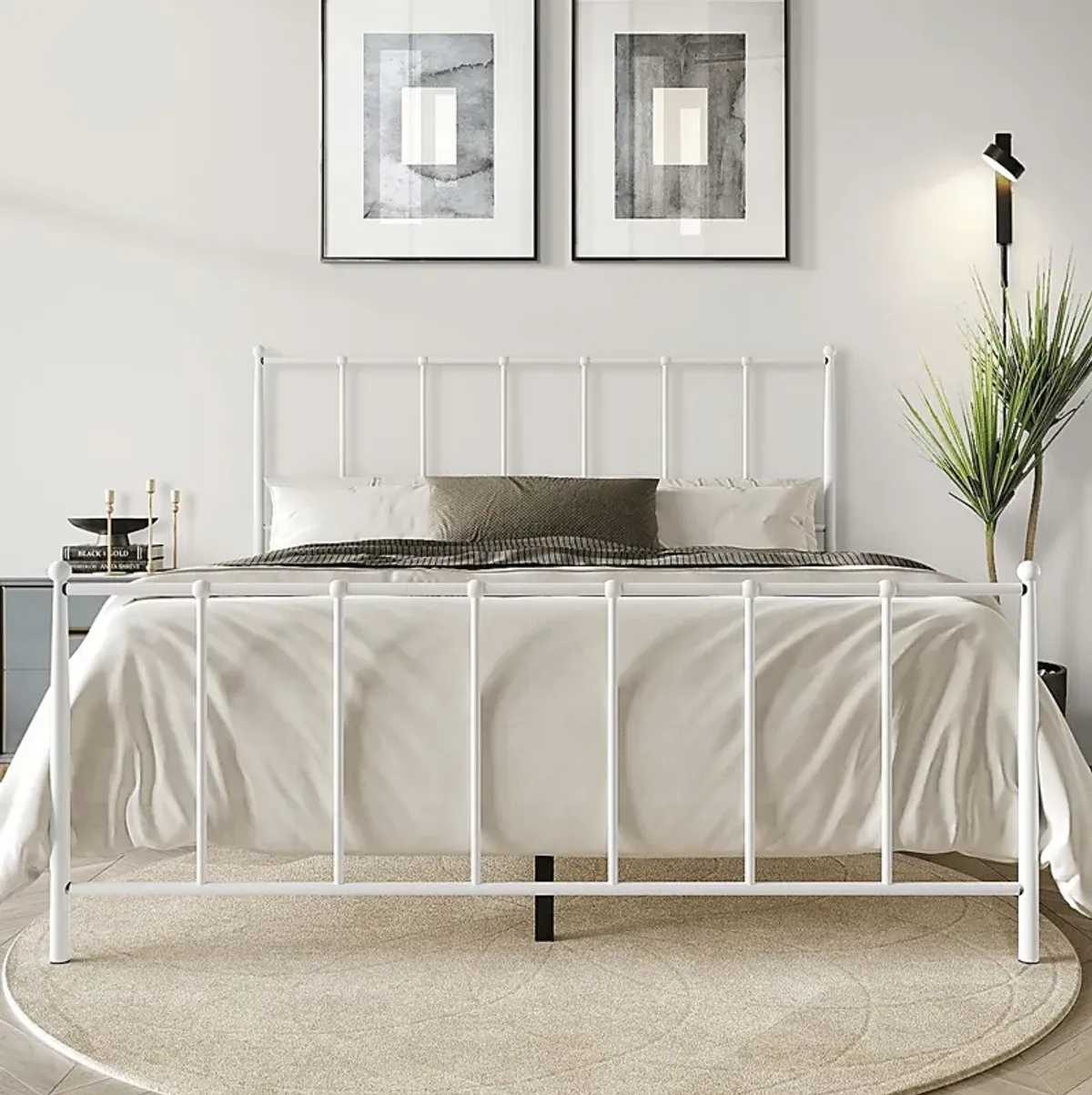 Pixelfly White Twin Bed