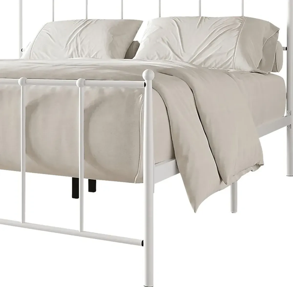 Pixelfly White Twin Bed