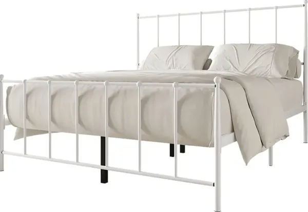 Pixelfly White Twin Bed