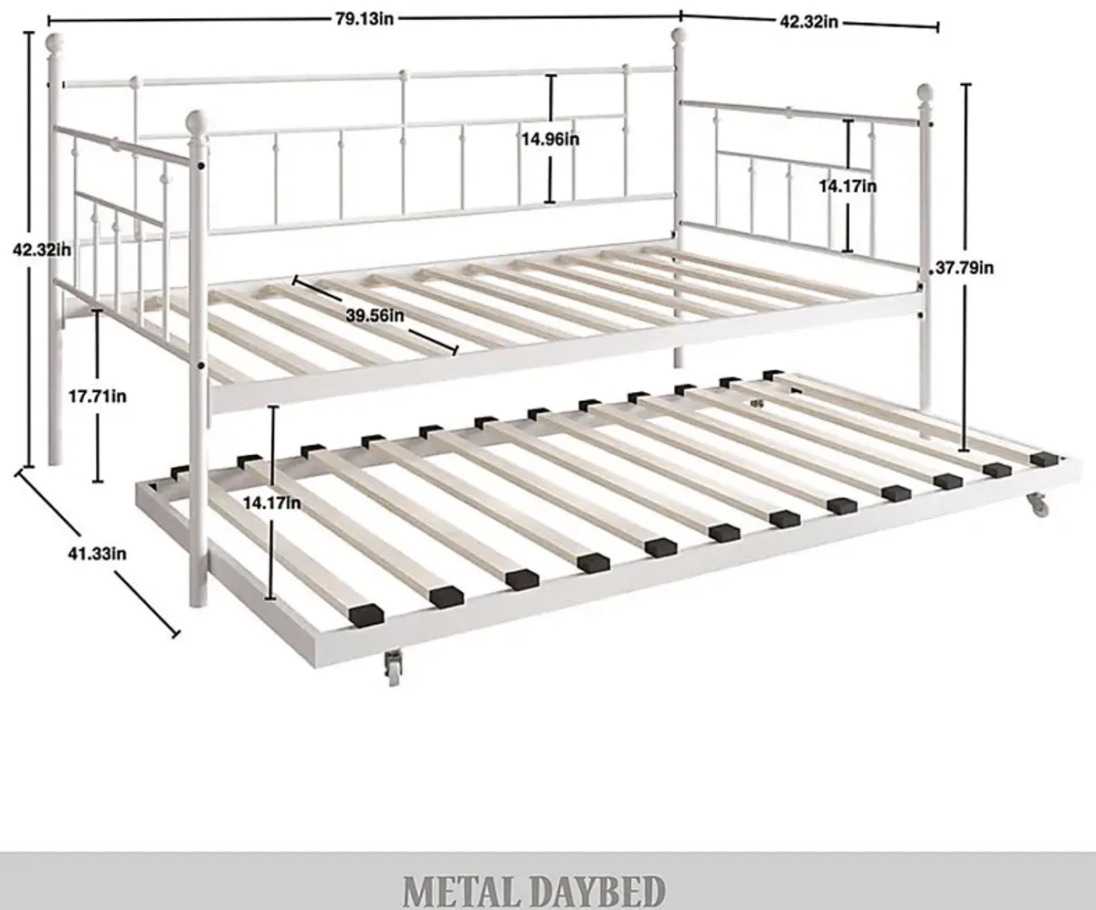 Blossomtube White Daybed