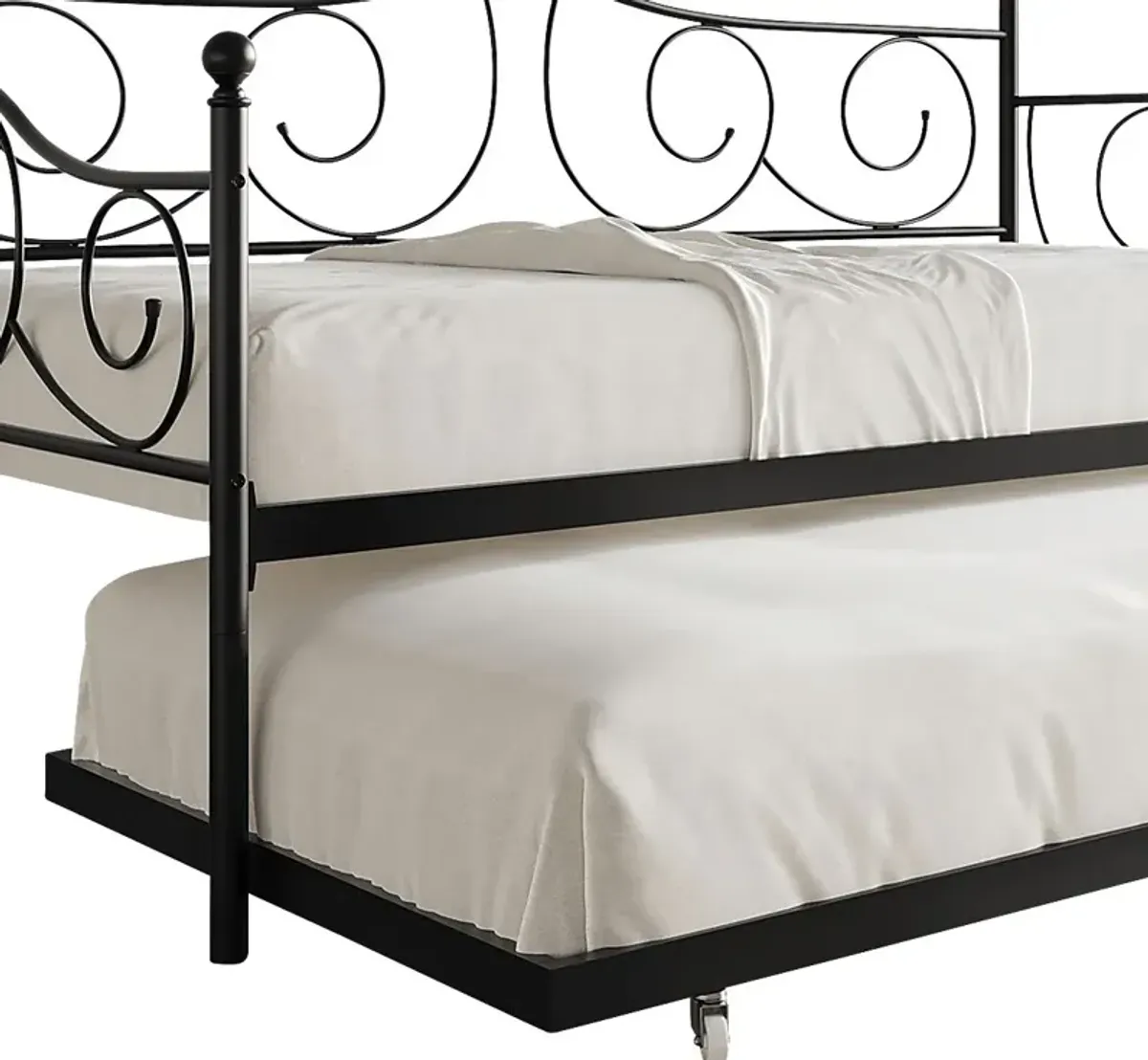 Sawwarers Black Daybed With Trundle