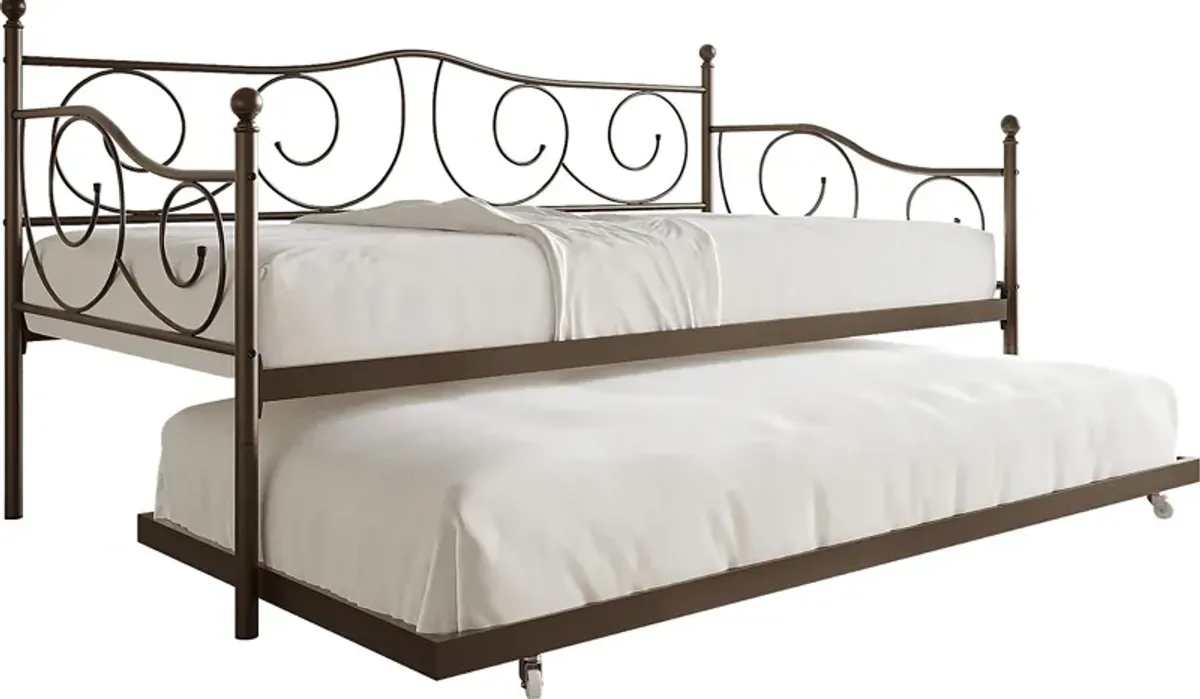 Sawwarers Brown Daybed With Trundle