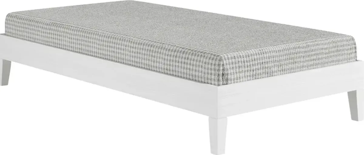 Bonariden White Twin Platform Bed