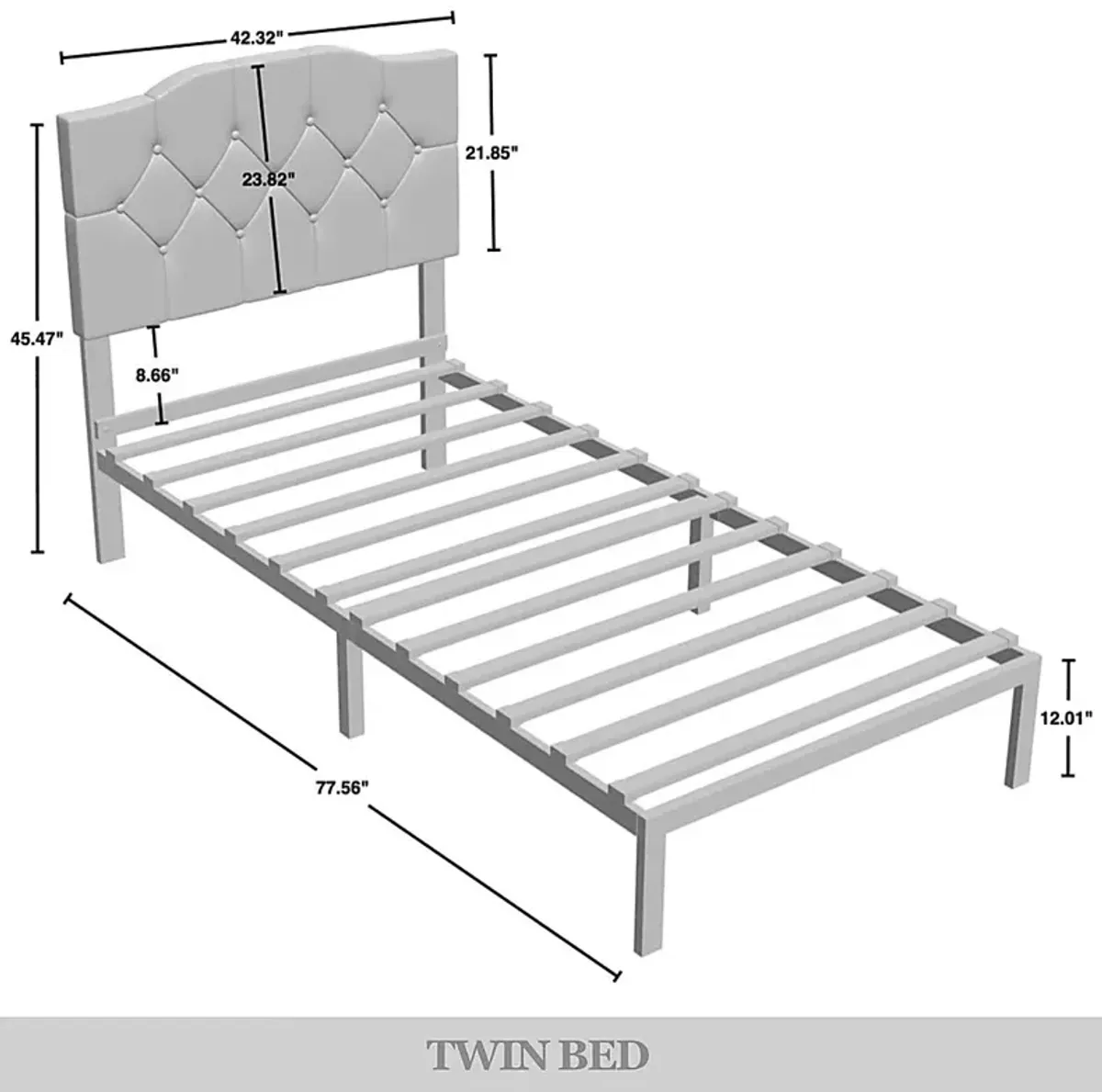 Leveson Black Twin Bed