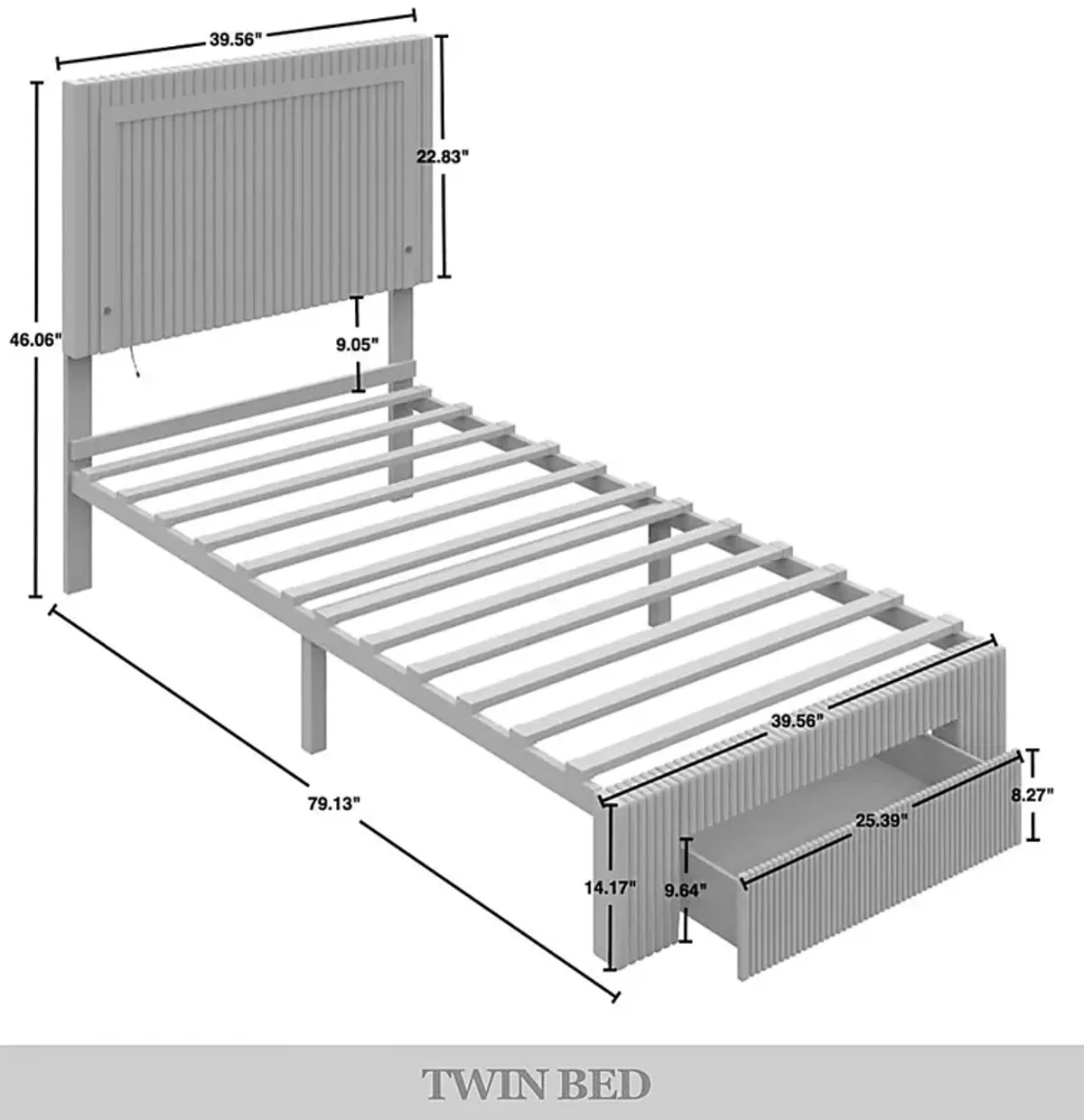 Ligon Black Twin Bed