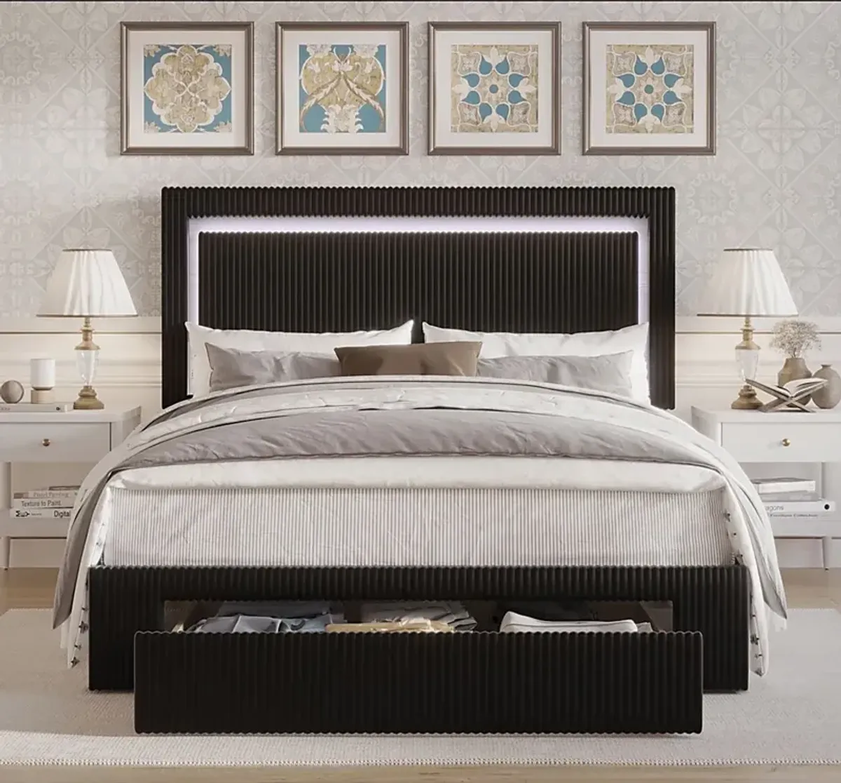 Ligon Black Twin Bed