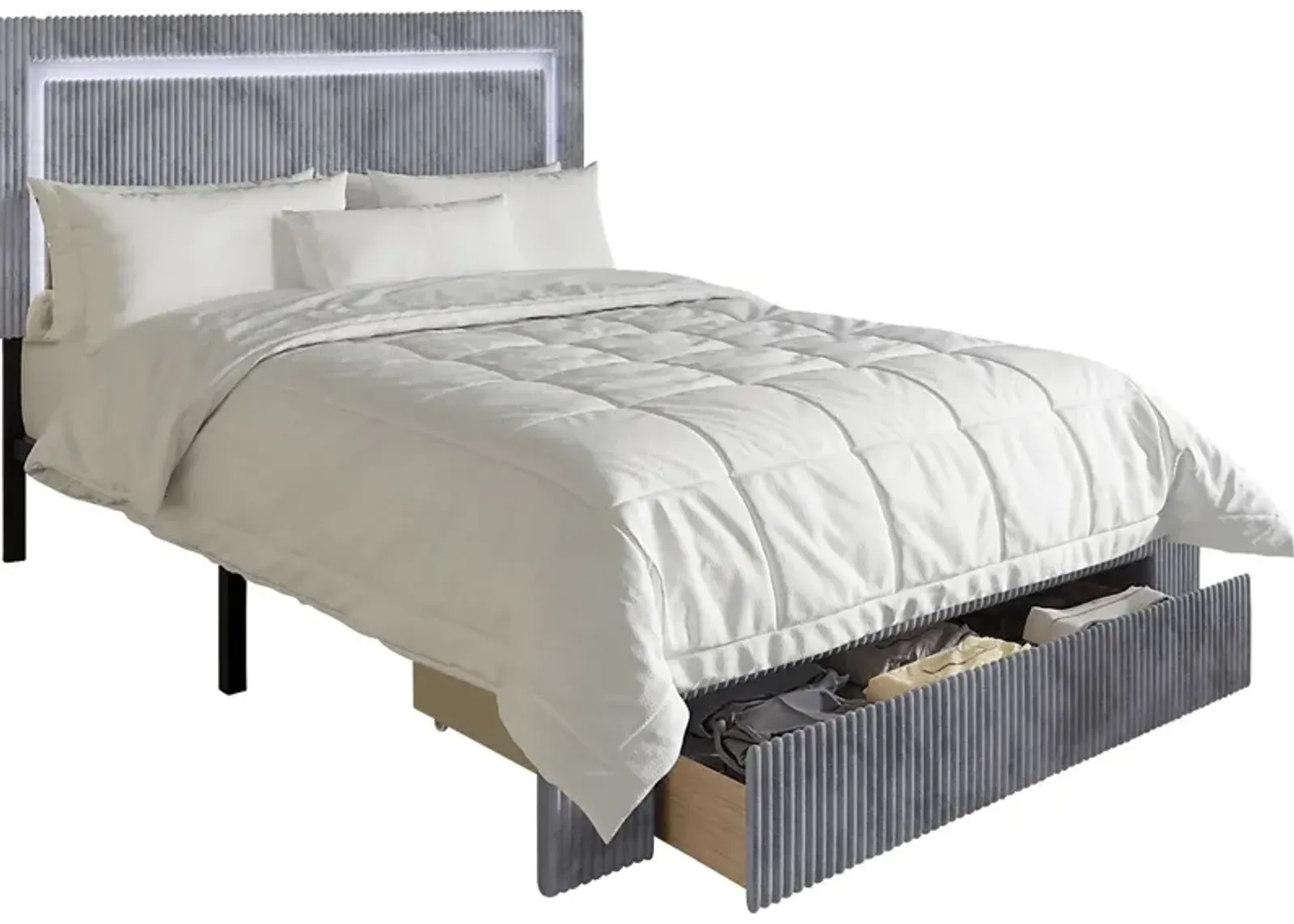 Ligon Gray Twin Bed