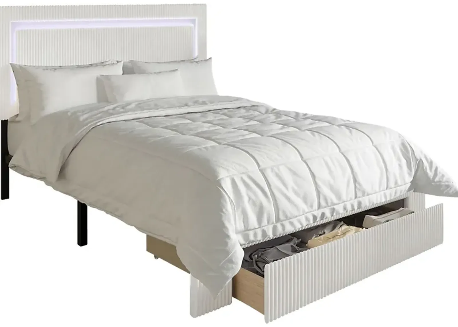 Ligon White Twin Bed