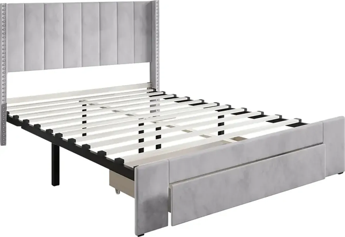 Lischey Dark Gray Twin Bed