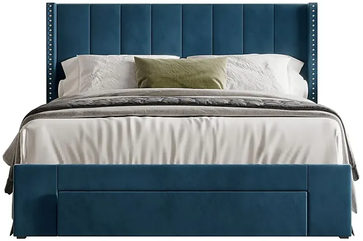 Lischey Blue Twin Bed