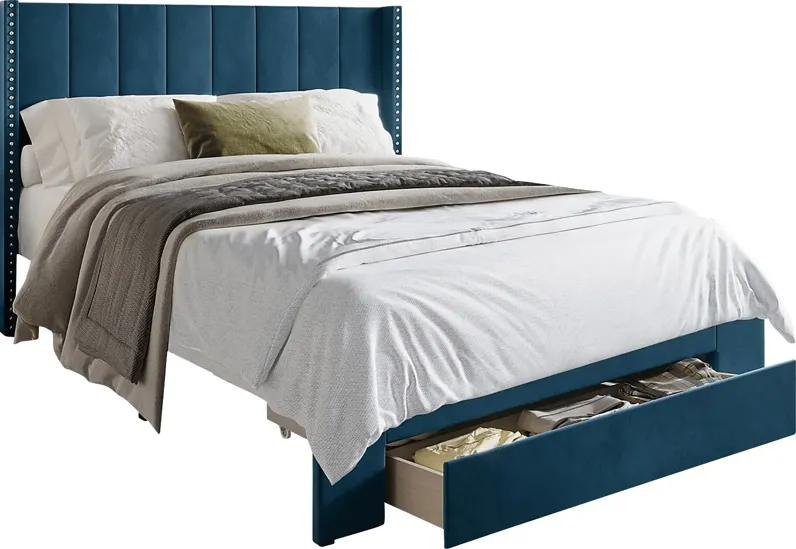 Lischey Blue Twin Bed