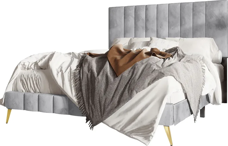Coleta Light Gray Twin Bed