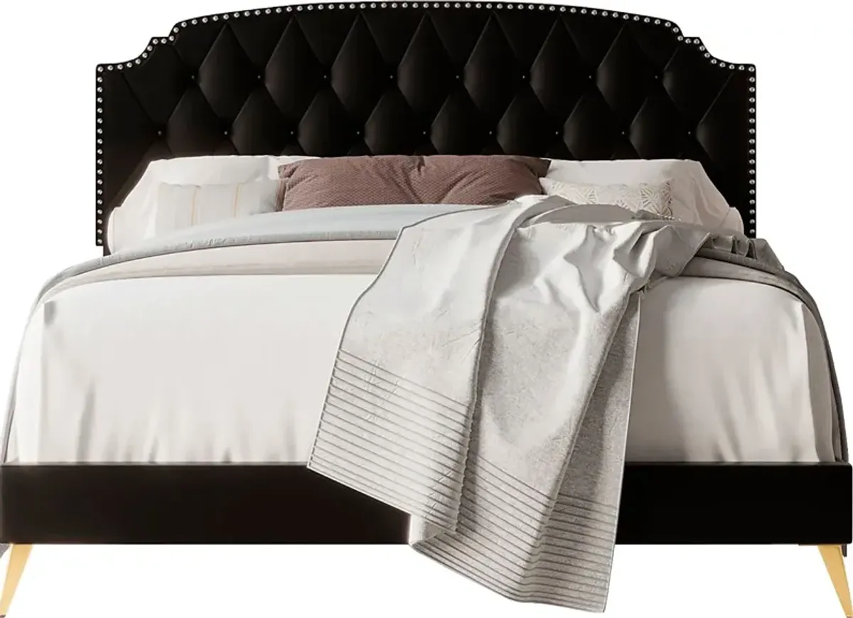 Louviers Black Twin Bed