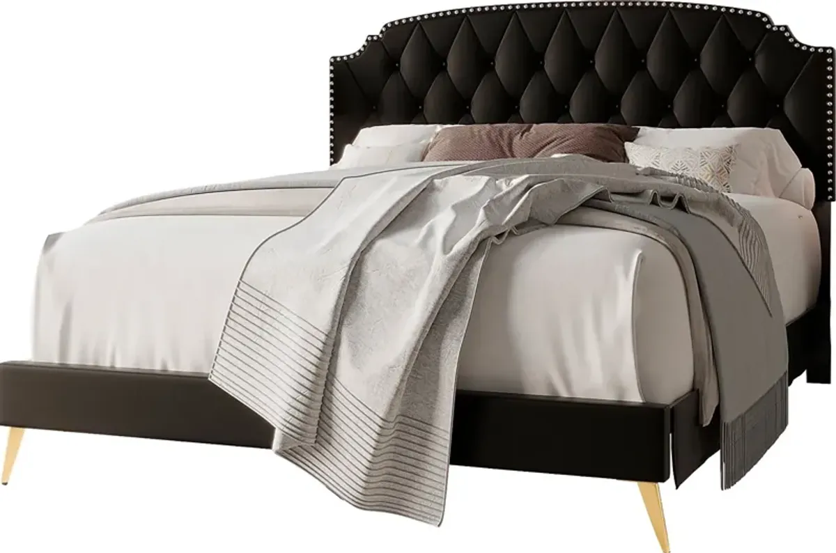 Louviers Black Twin Bed