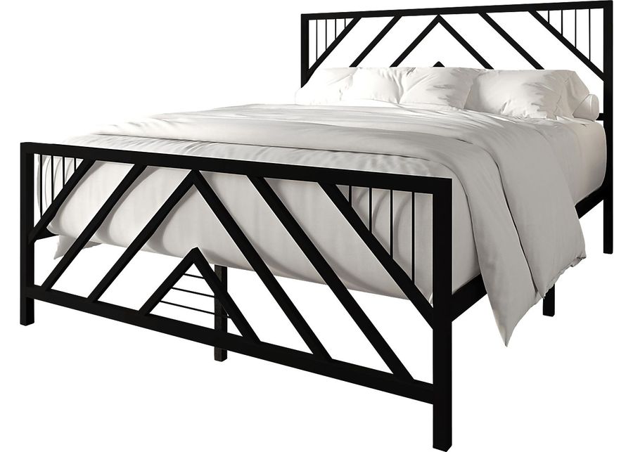 Bainfair Black Full Metal Bed