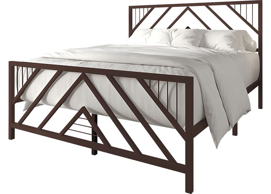 Bainfair Brown Full Metal Bed