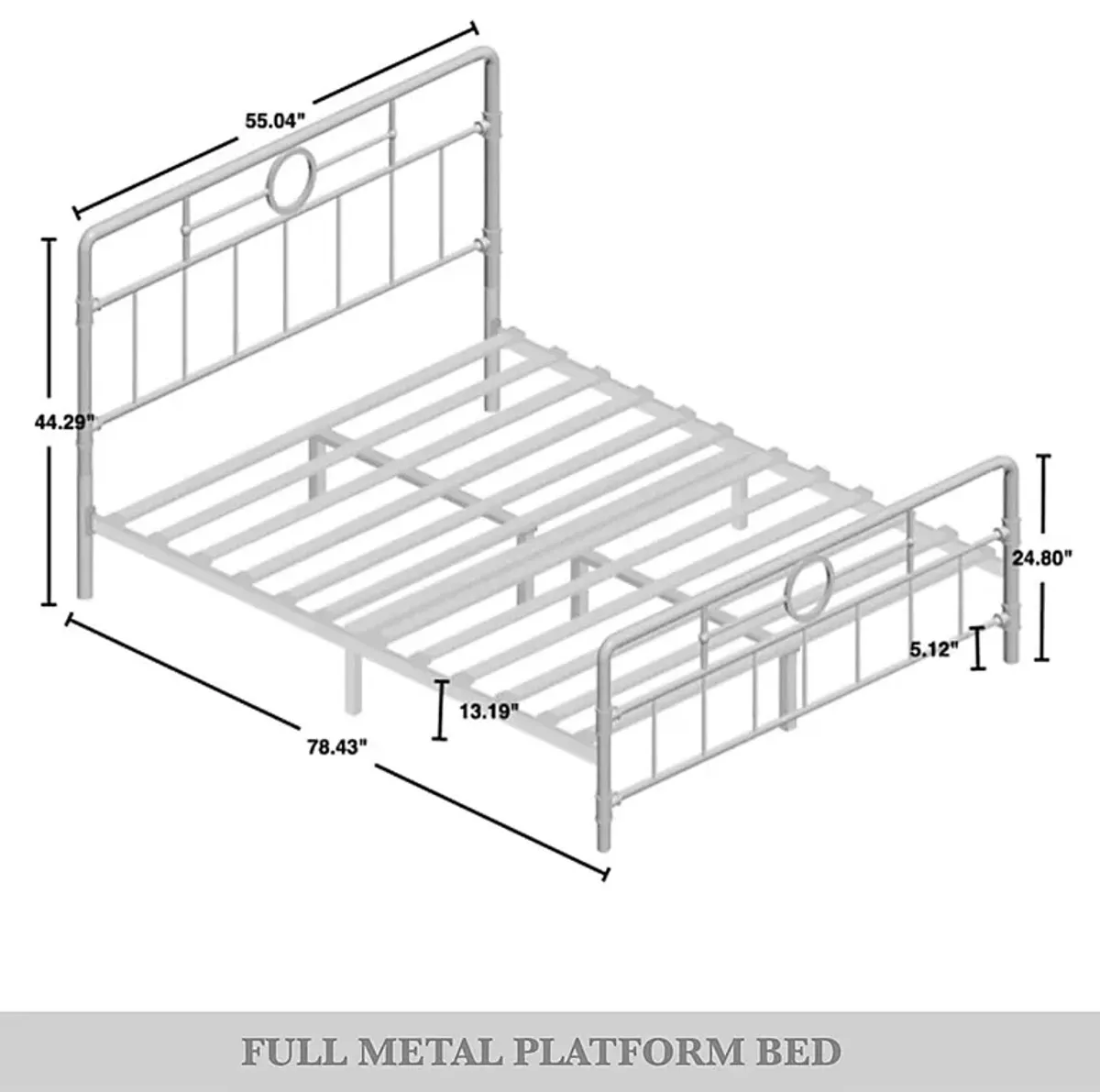 Oceanwell White Full Bed