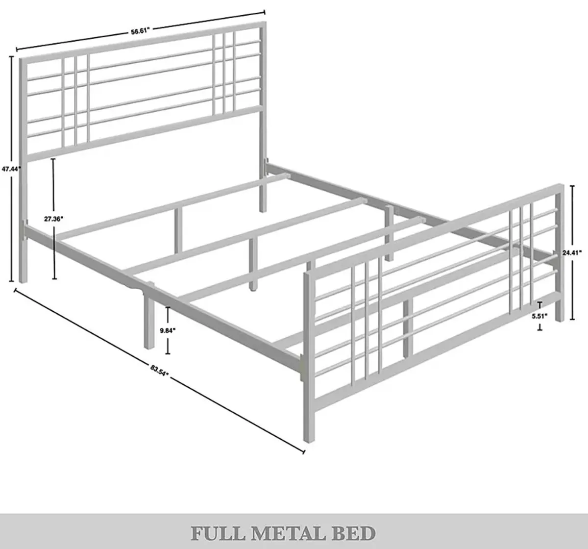 Alpires Black Full Bed