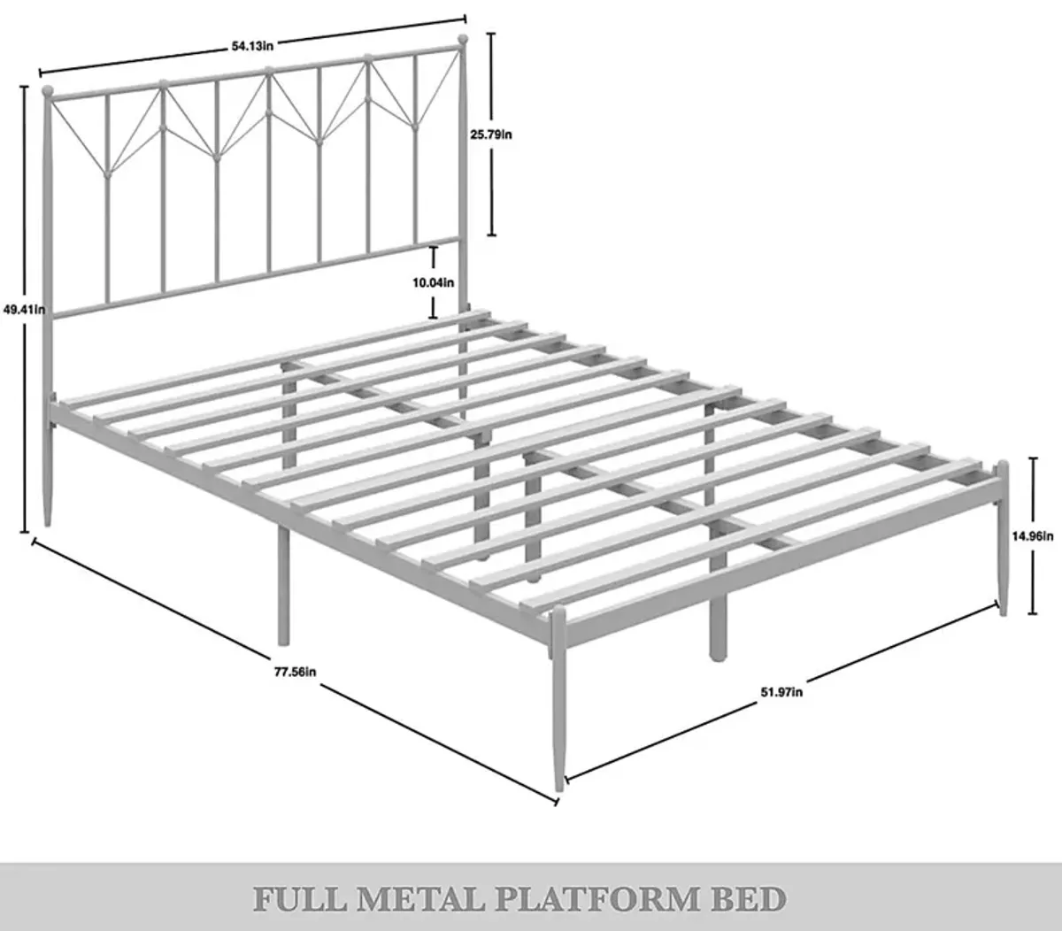 Yewair White Full Bed