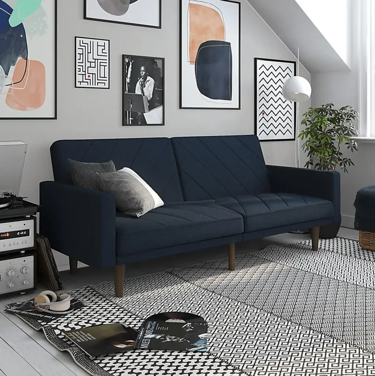 Colyer Navy Futon