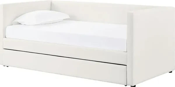 Caulfieldy Cream Twin Daybed with Trundle