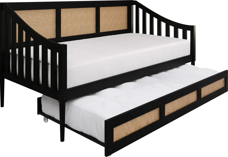 Adrihen Black Twin Daybed with Trundle
