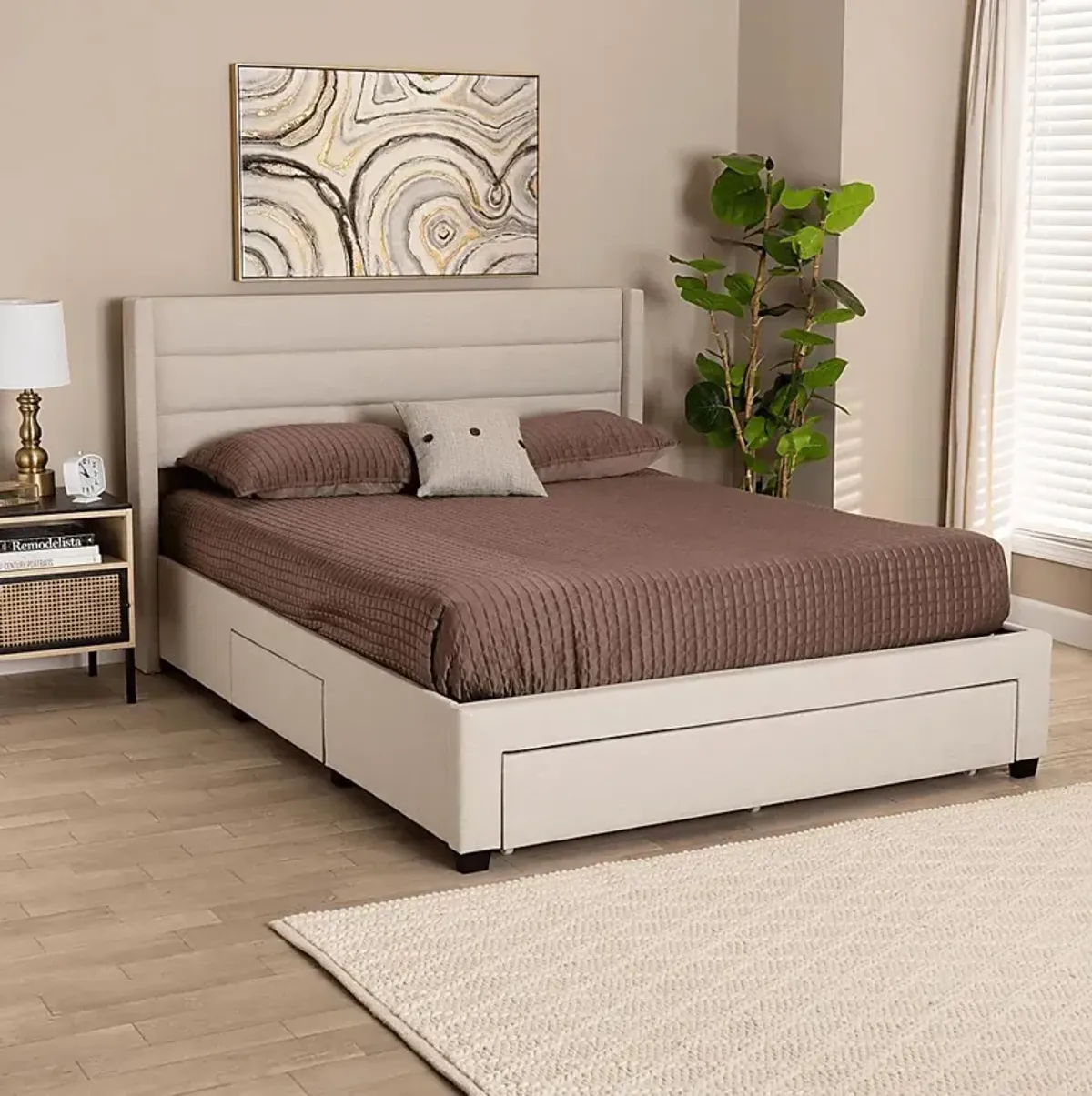 Linnaean Beige Full Bed