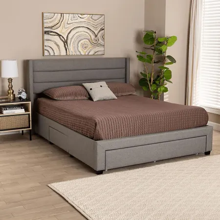 Linnaean Light Gray Full Bed