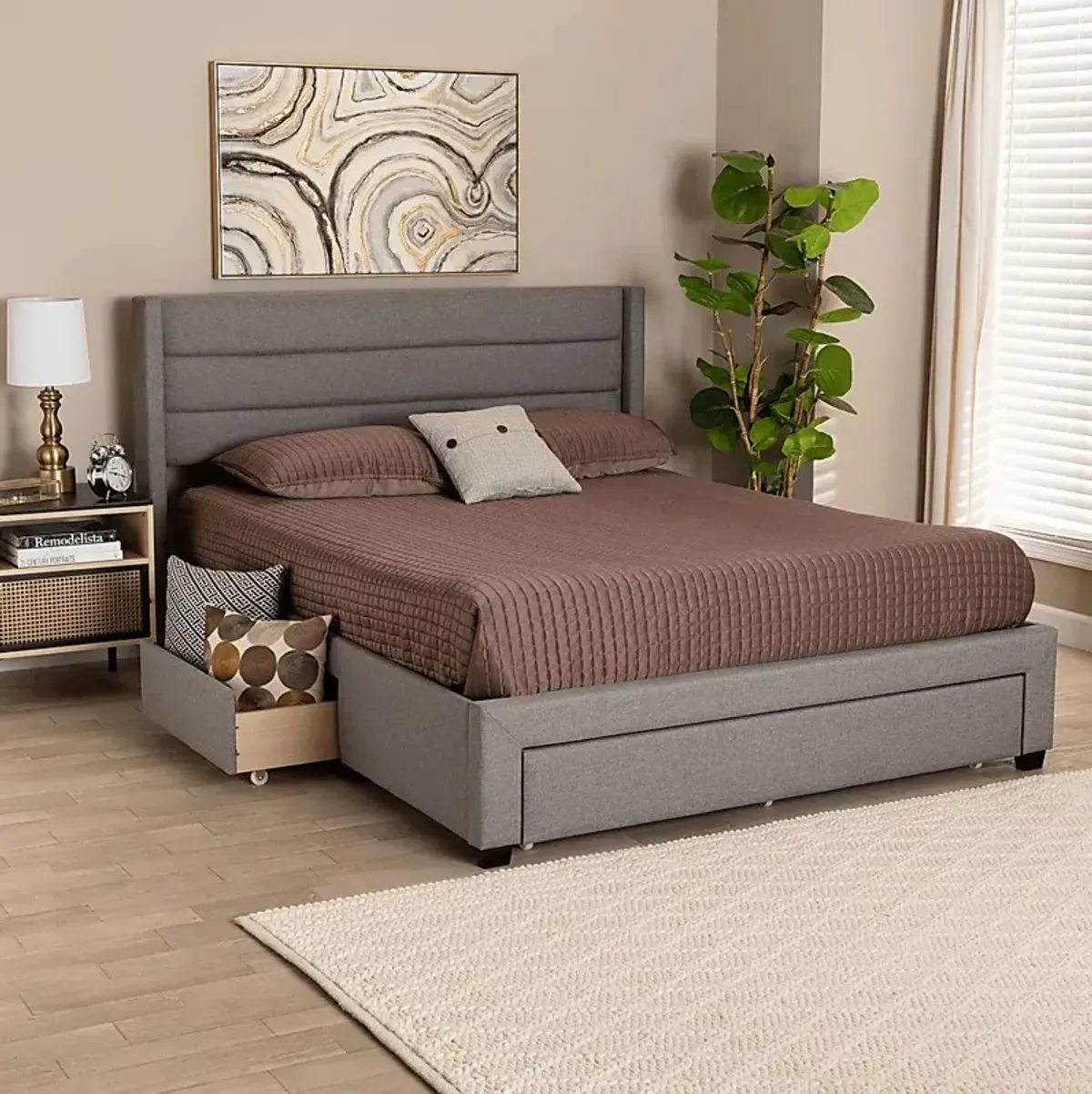 Linnaean Light Gray Full Bed