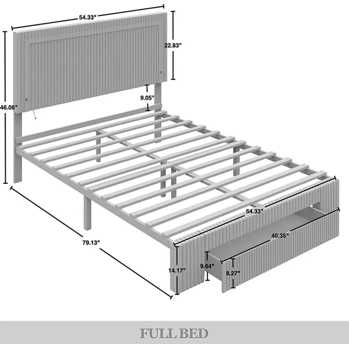 Ligon Gray Full Bed