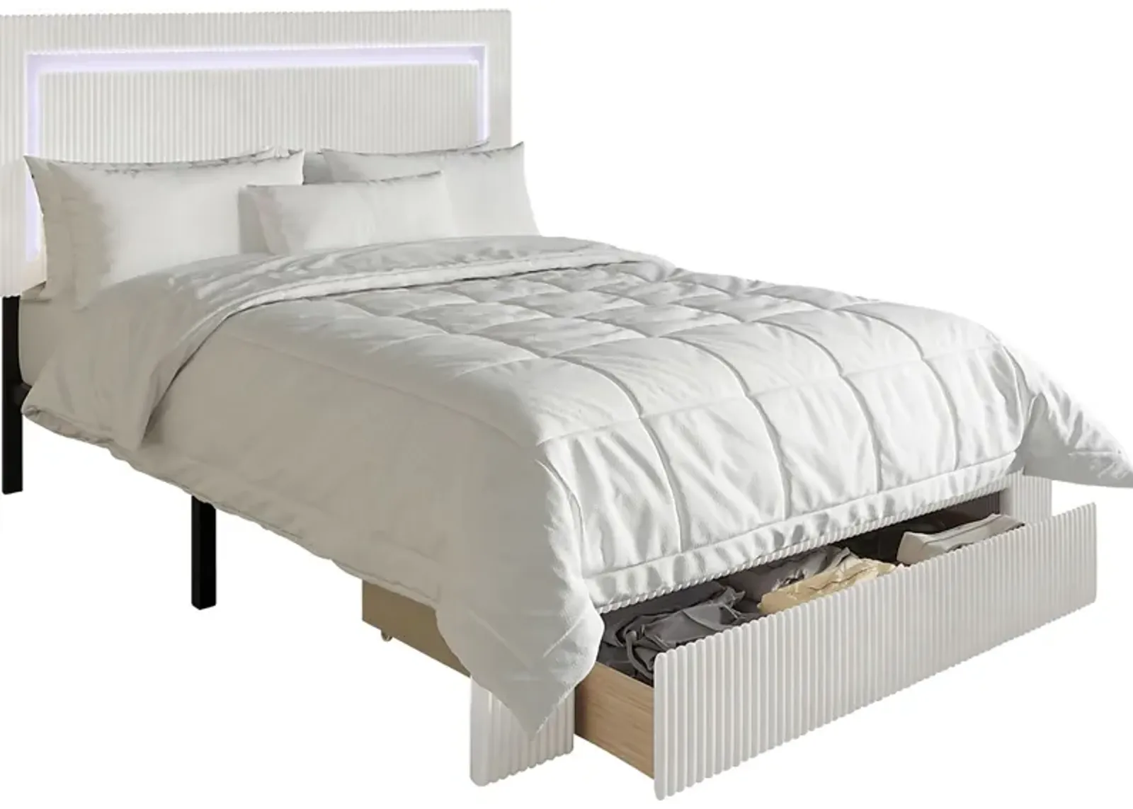 Ligon White Full Bed