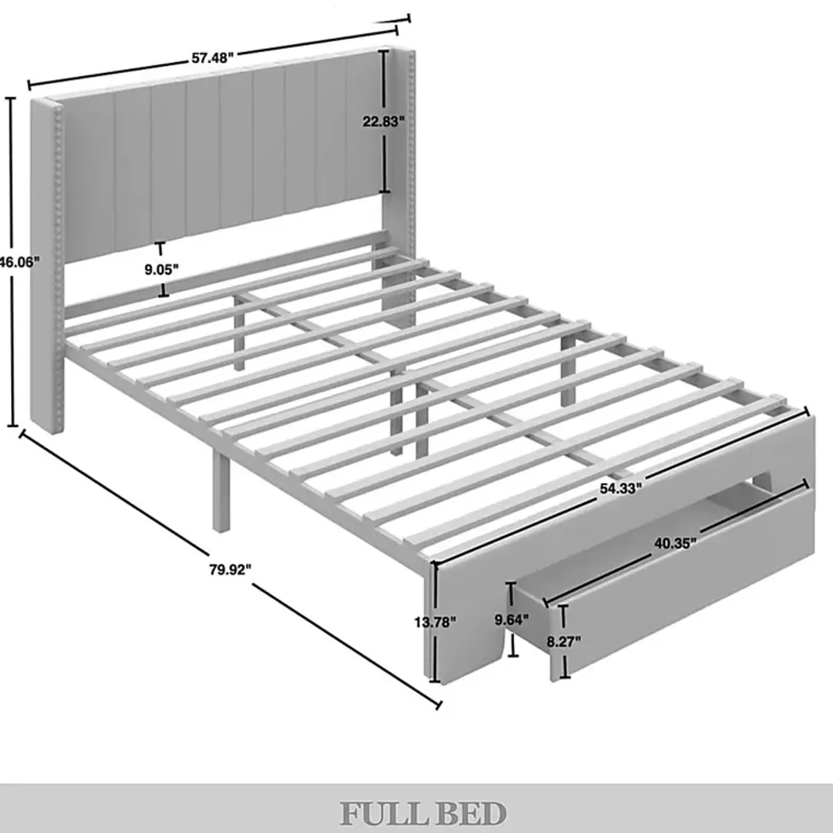 Lischey Light Gray Full Bed