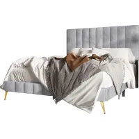 Coleta Light Gray Full Bed