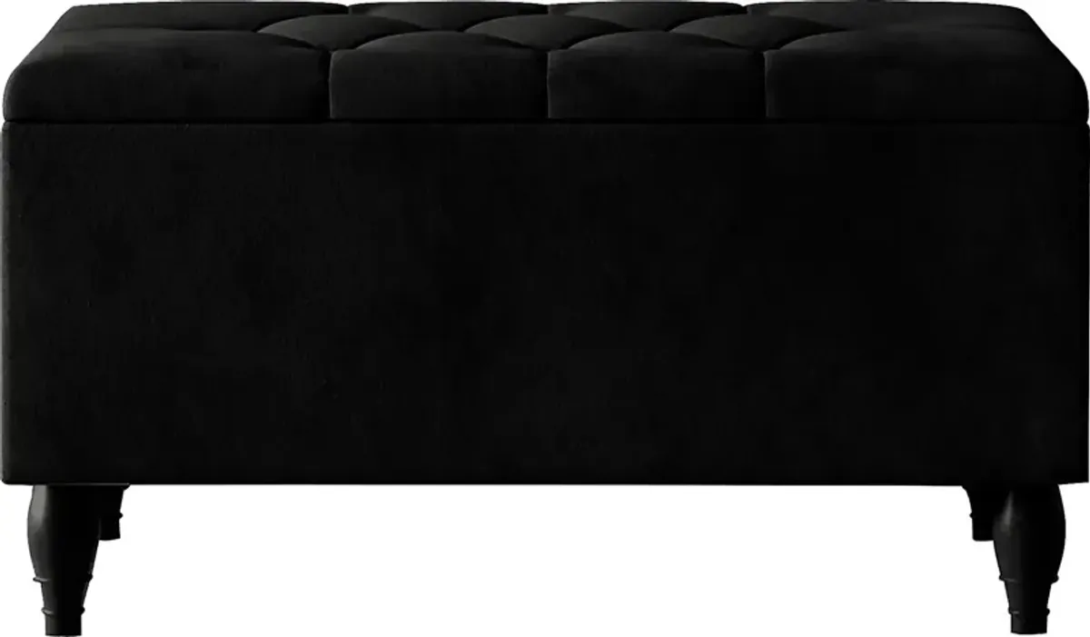 Malachi Black Full Bed with Storage