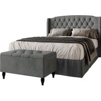 Malachi Gray Full Bed with Storage