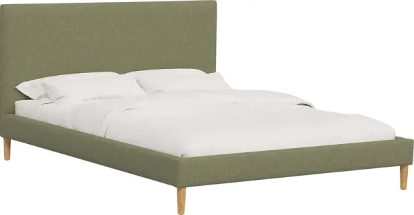 Cenwyn Dark Green Twin Platform Bed