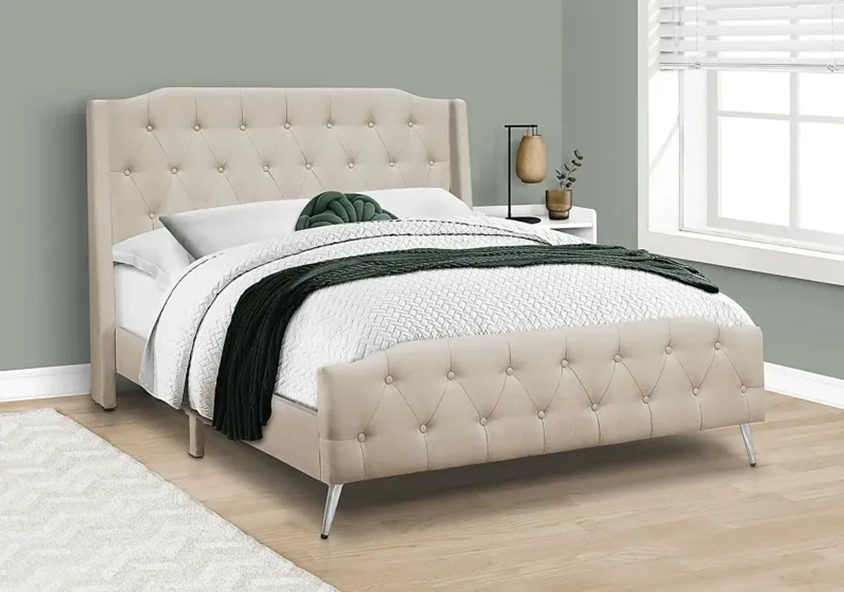 Pennefeather Beige Queen Bed