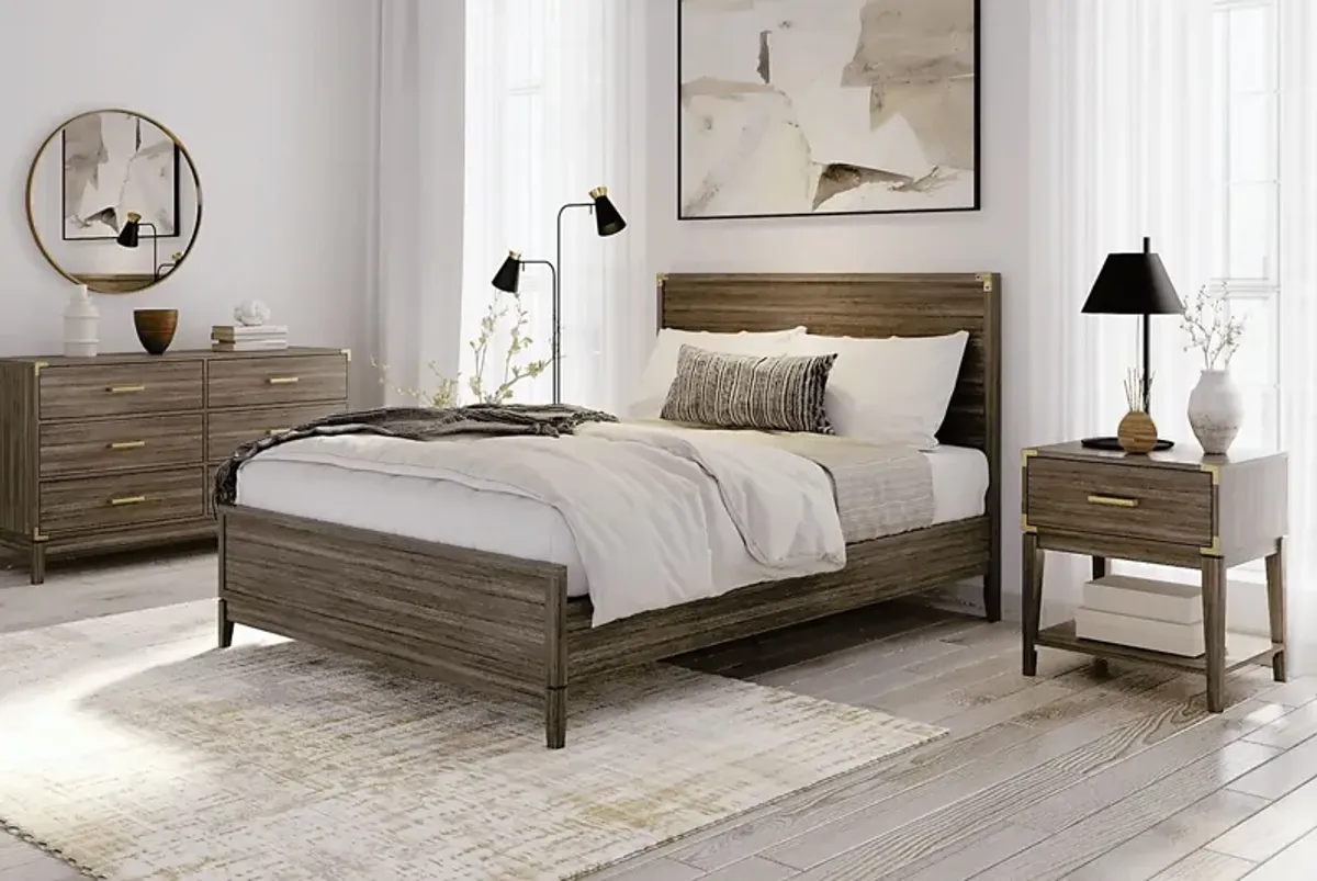 Natoma Brown Queen Platform Bed