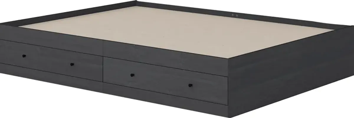 Guinn Black Queen Storage Bed