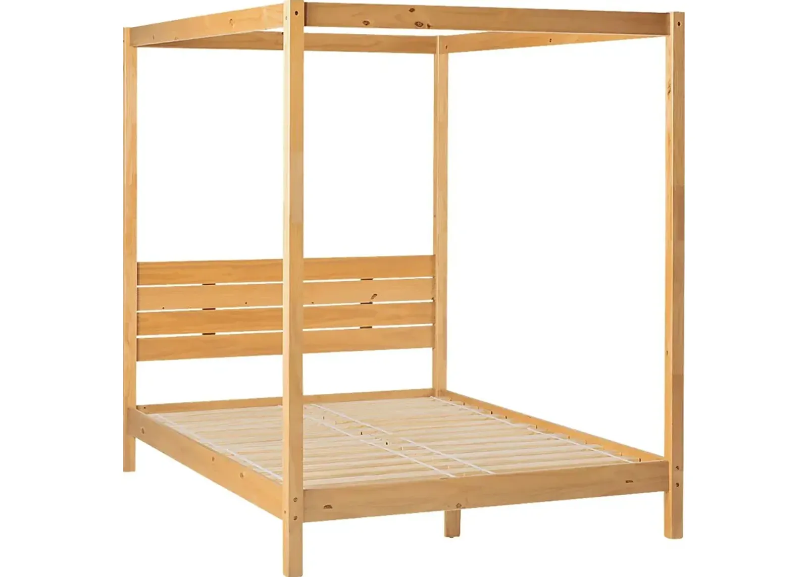 Evertrust Natural Queen Canopy Bed