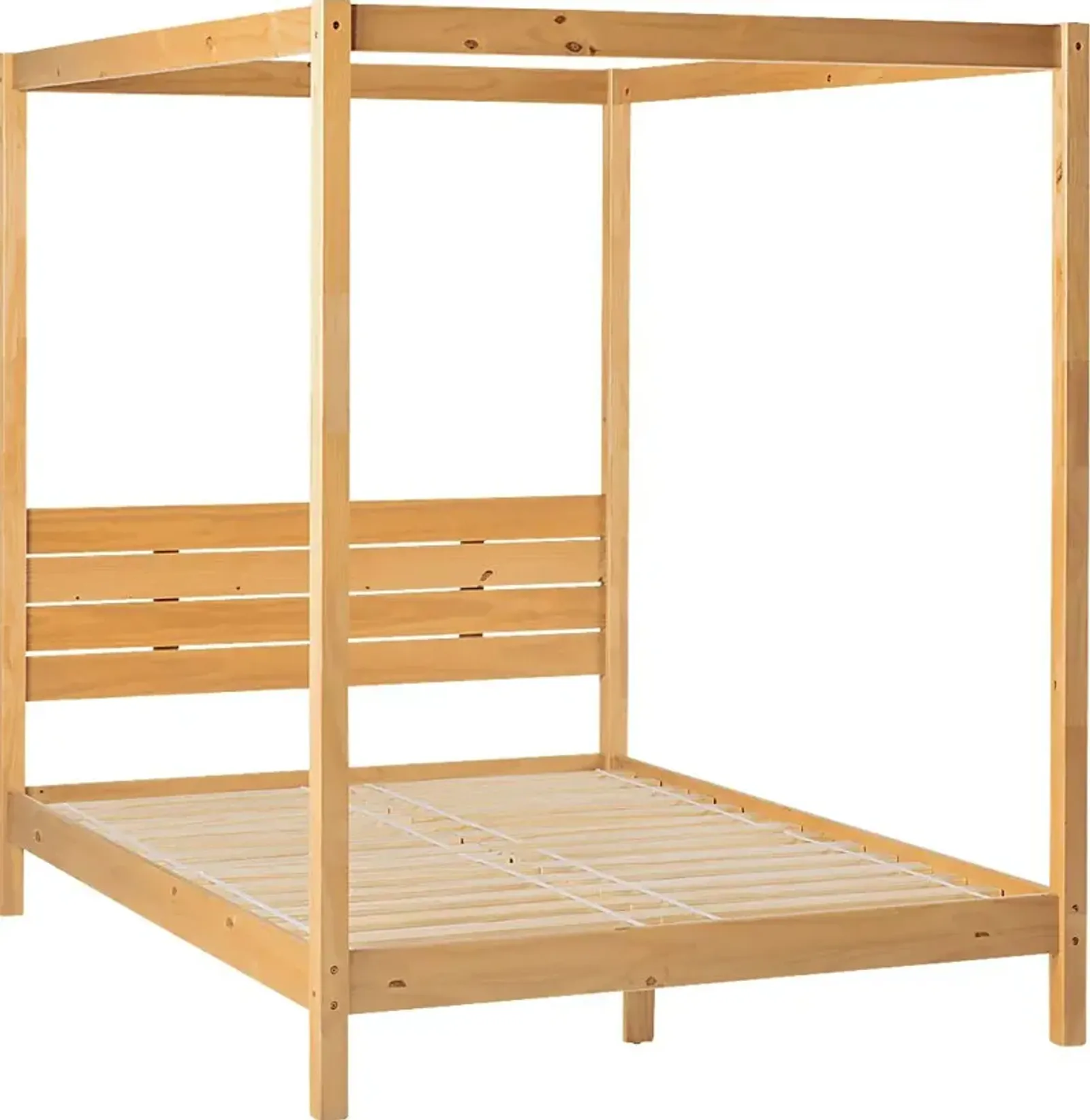 Evertrust Natural Queen Canopy Bed