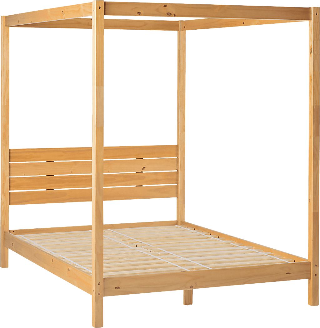 Evertrust Natural Queen Canopy Bed